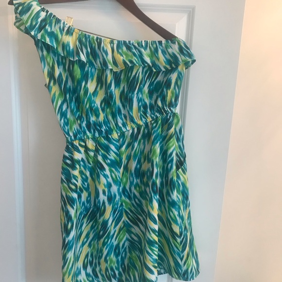 One shoulder summer dress- tropical pattern! - Picture 3 of 3